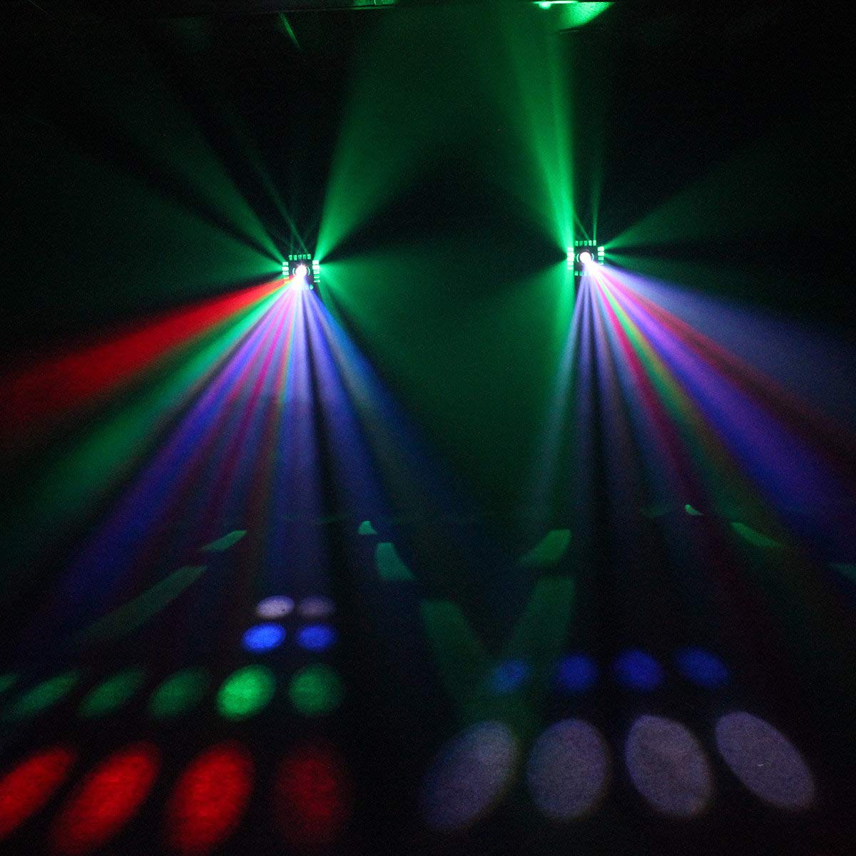 Jeu de lumières à led BOOMTONEDJ Xtrem Led, 3 effets en 1, effets pré-programmés, 4 modes de fonctionnements, DMX , idéale pour Fête, Soirée, Bar, Anniversaire, Club, DJ Disco, effet wouaou assuré !!