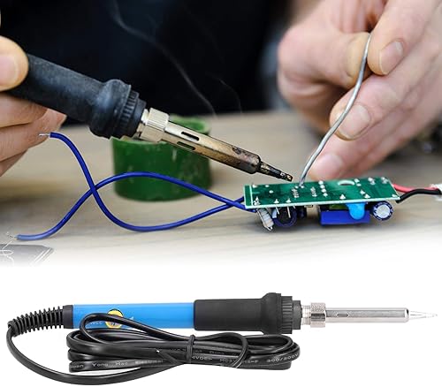 Miniatura 5 de Juego de 14 piezas de soldador eléctrico, manga ajustable a temperatura, kit de soldadura industrial, puntas de soldadura, bomba de desoldadura,