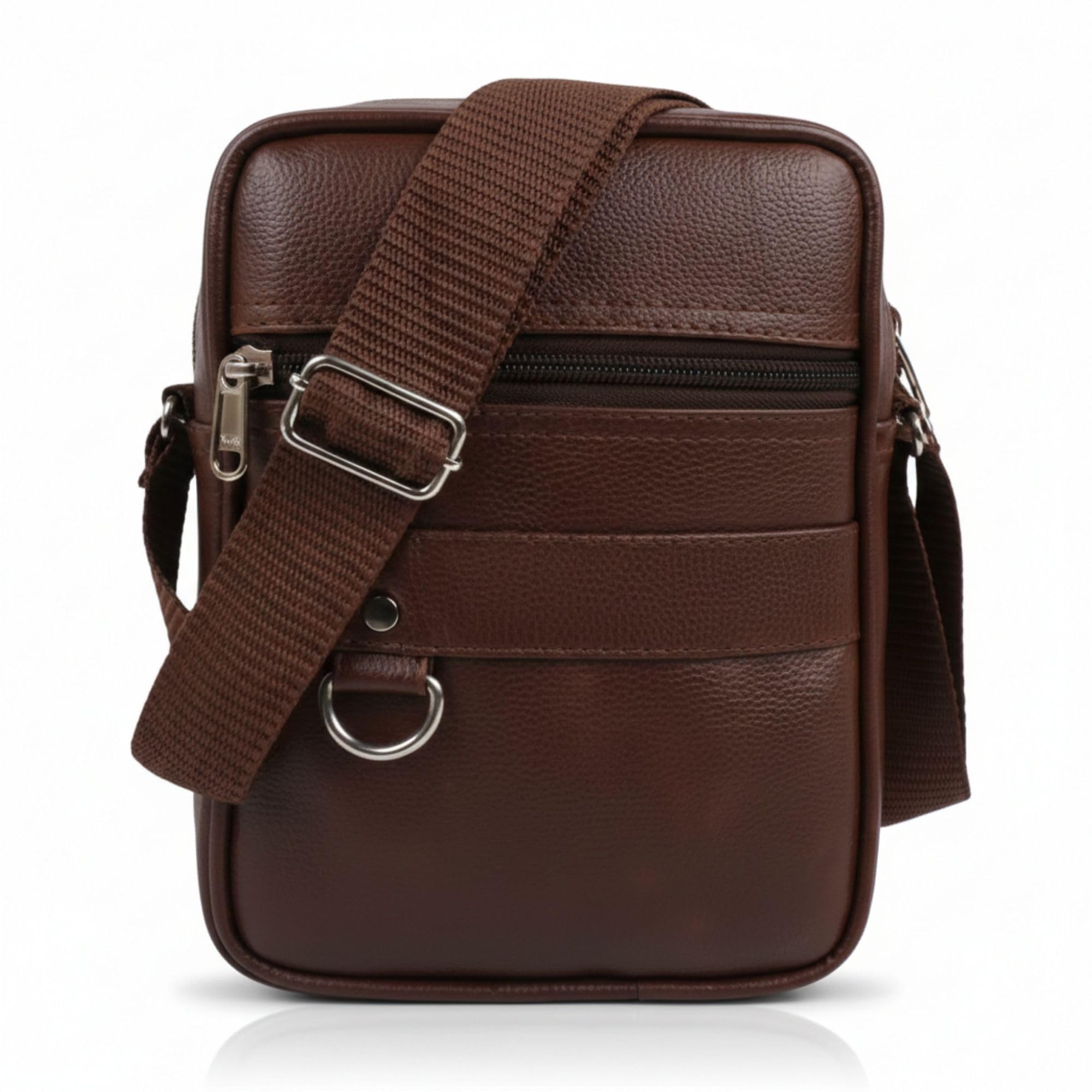 phlexmotion Latest Brown PU Leather Cross Body Sling Bag for Man with Adjustable Sling | Travel Pouch Bag for Men Multifunction Passport Bag for Men | Phone Pouch for Man in Medium Size-picture-42