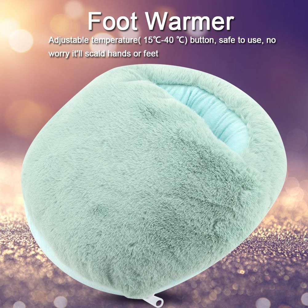 EBTOOLS Coussin Chauffant pour Pieds, Coussin Chauffant pour Bottes Chauffantes, Chauffe-Pieds en Peluche pour Hommes et Femmes, Garde Les Pieds au Chaud 38 × 28 × 12 Cm(Bleu Clair)