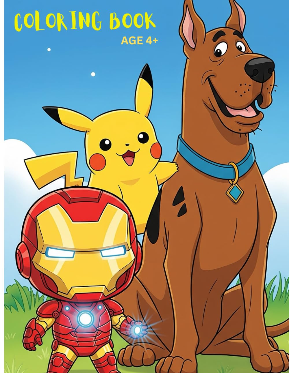 CARTOON CHARACTERS COLORING BOOK: COLORING BOOK