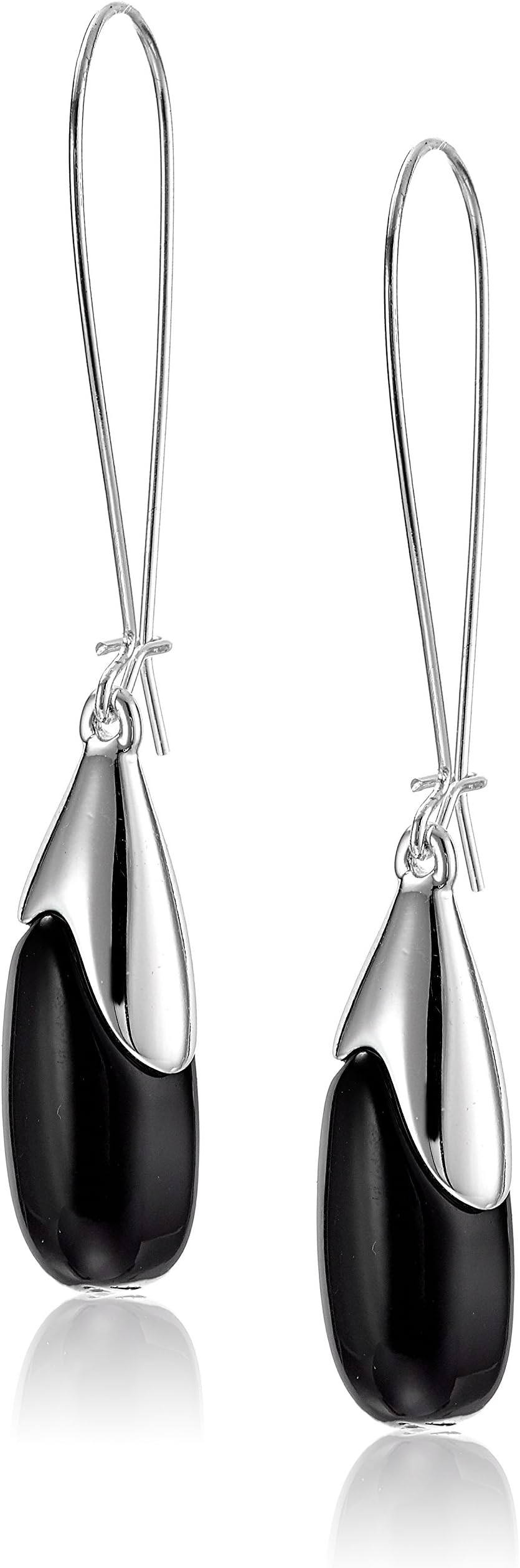 Robert Lee Morris Women's Black Bead Long Drop Earrings