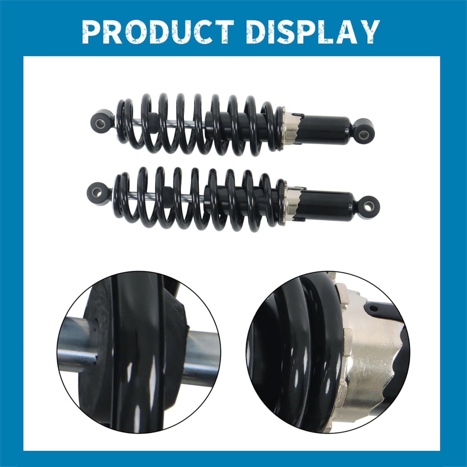 Silscvtt 2 of them Iron Black Front Shock Absorbers Replacement for John XUV XUV590E XUV590I XUV590M Gator AUC12197