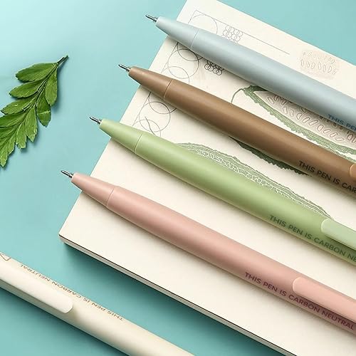 Miniatura 3 de Bolígrafos de gel, 5 bolígrafos de gel retráctiles de 0.020 in, tinta negra, tinta de secado rápido, punta fina, punta rodante, bolígrafo de gel