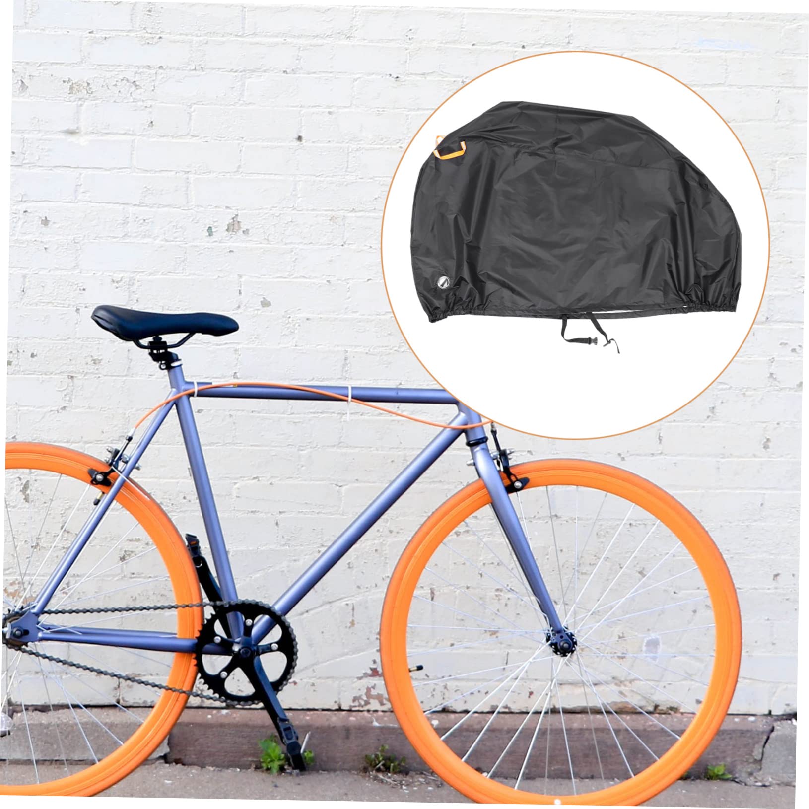 Fahrradabdeckung Mountainbike 210D Oxford Cloth Schwarz mit Aufbewahrungstasche für Outdoor Aufbewahrung