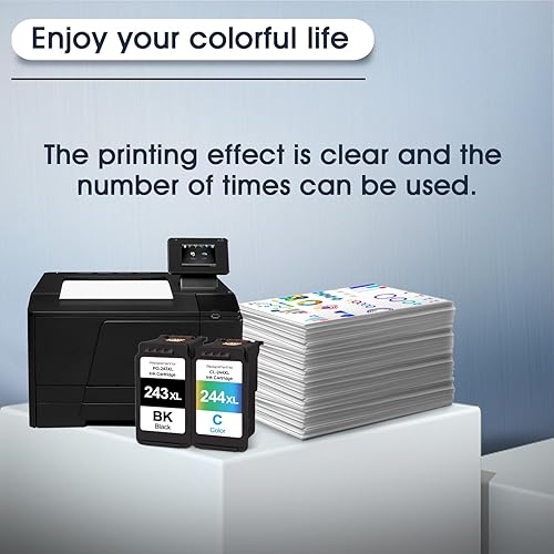 Miniatura 5 de Paquete combinado de cartuchos de tinta para impresora Canon PG-243 CL-244 para Canon PG243 CL244 XL compatible con TS3122 MX492 MG2522 MG2922