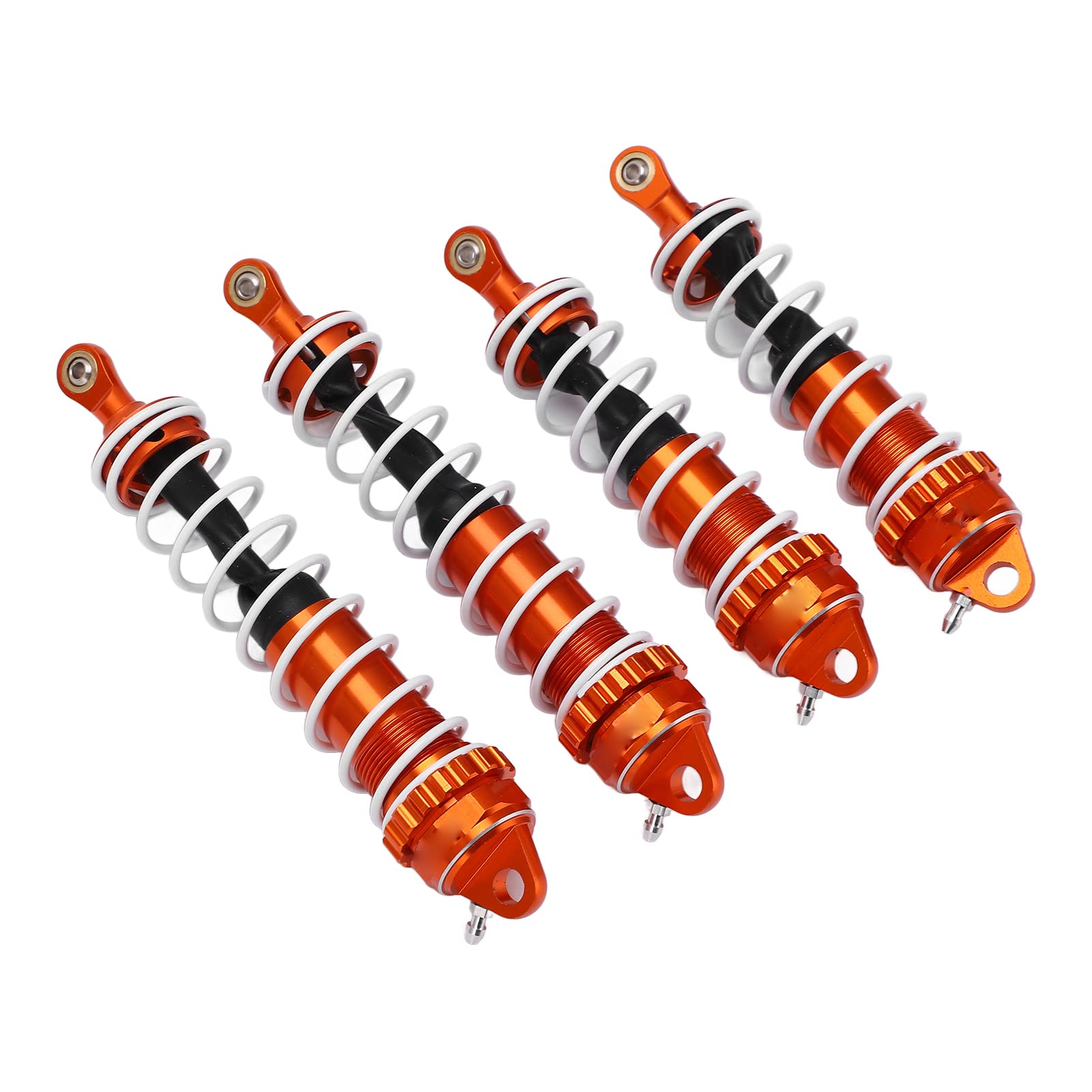 Wymiana amortyzatorów RC Sprężyny amortyzatorów ze stopu aluminium Amortyzatory z wysoką elastyczną sprężyną do ZD Racing 1/7 DBX07 Pojazd terenowy 120 mm przód 140 mm tył Pakiet (Pomarańczowy)