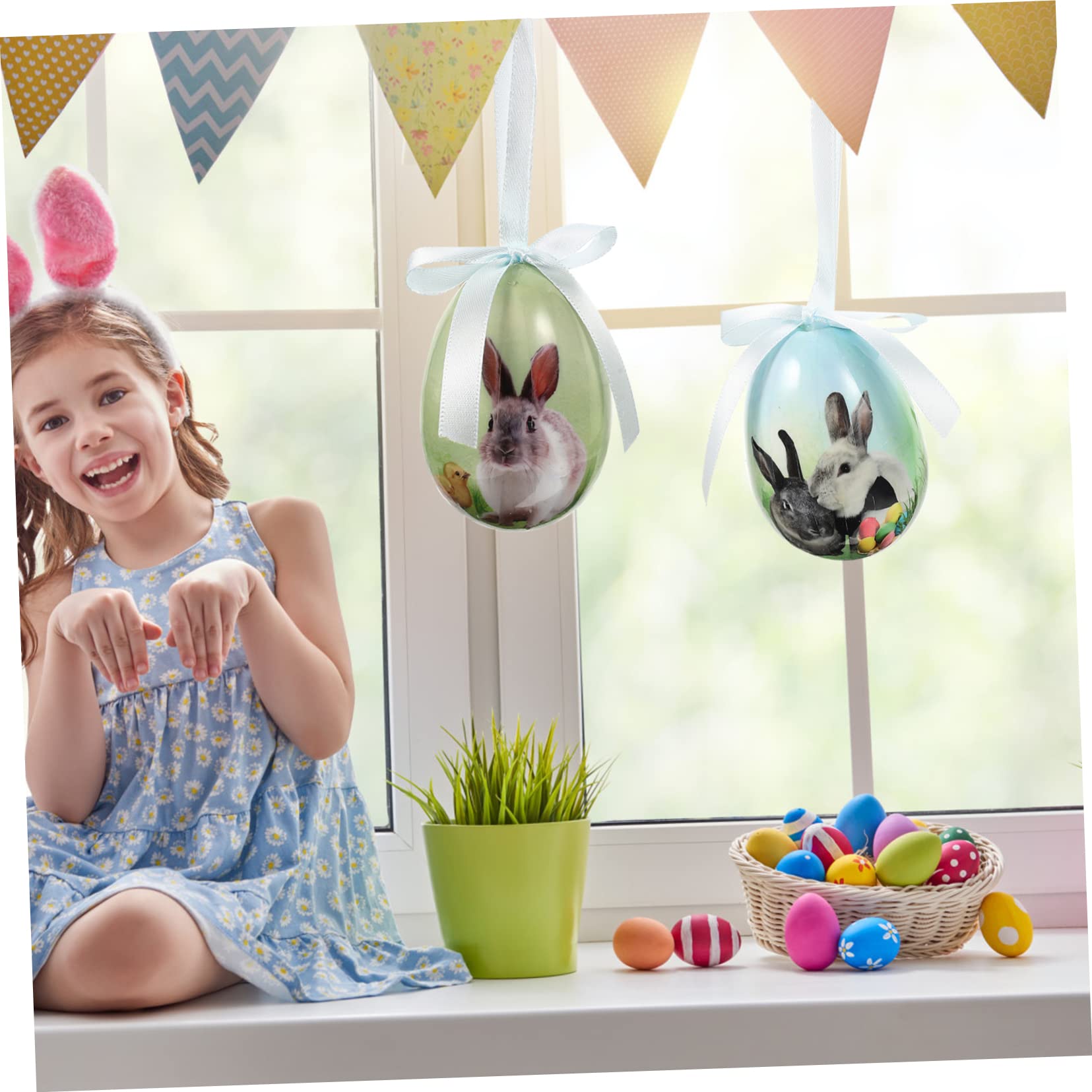 PRETYZOOM 5 Set Di Decorazioni Pasquali Decorazioni Pasquali Per La Casa Ornamenti Pasquali Forma Pasquale Decorazione Appesa Decorativa 3 Pezzi * 5