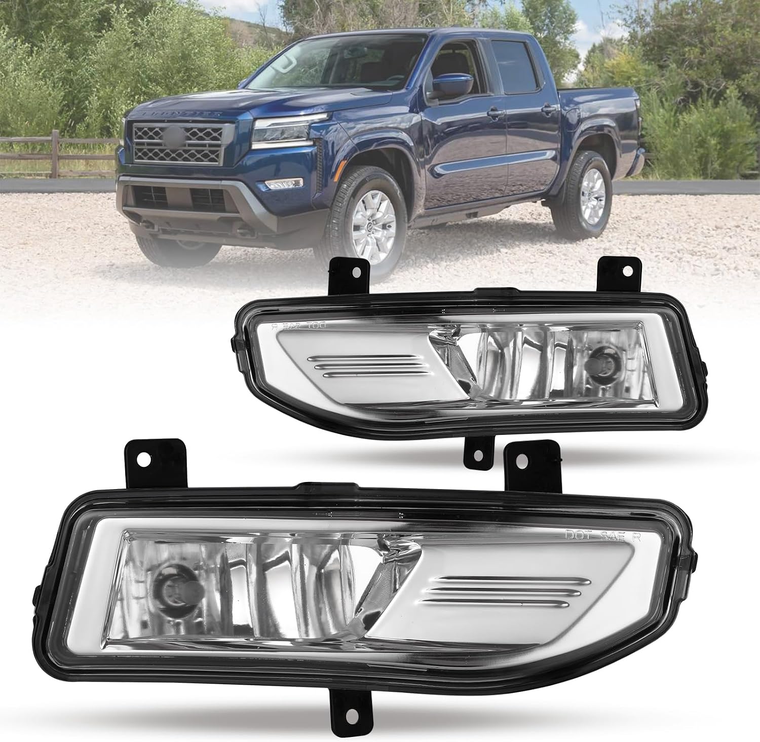 AUTOFREE Fog Light Assembly Kit for 2022–2025 Nissan Frontier S/SV (pair)