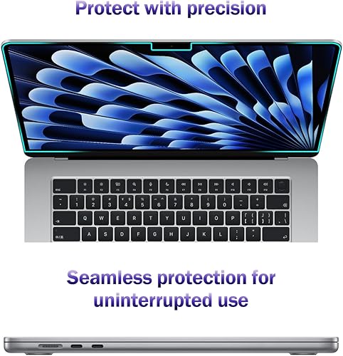 Miniatura 6 de F FORITO Paquete de 2 protectores de pantalla mate antiluz azul compatibles con MacBook Air de 13.6 pulgadas (2022-2025, M2, M3, M4), protección
