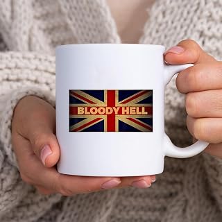 Bloody Hell Shirt for Anglophiles | Funny UK British Slang BlackMug, Tea Mug, Tea Cup, Coffee Cup