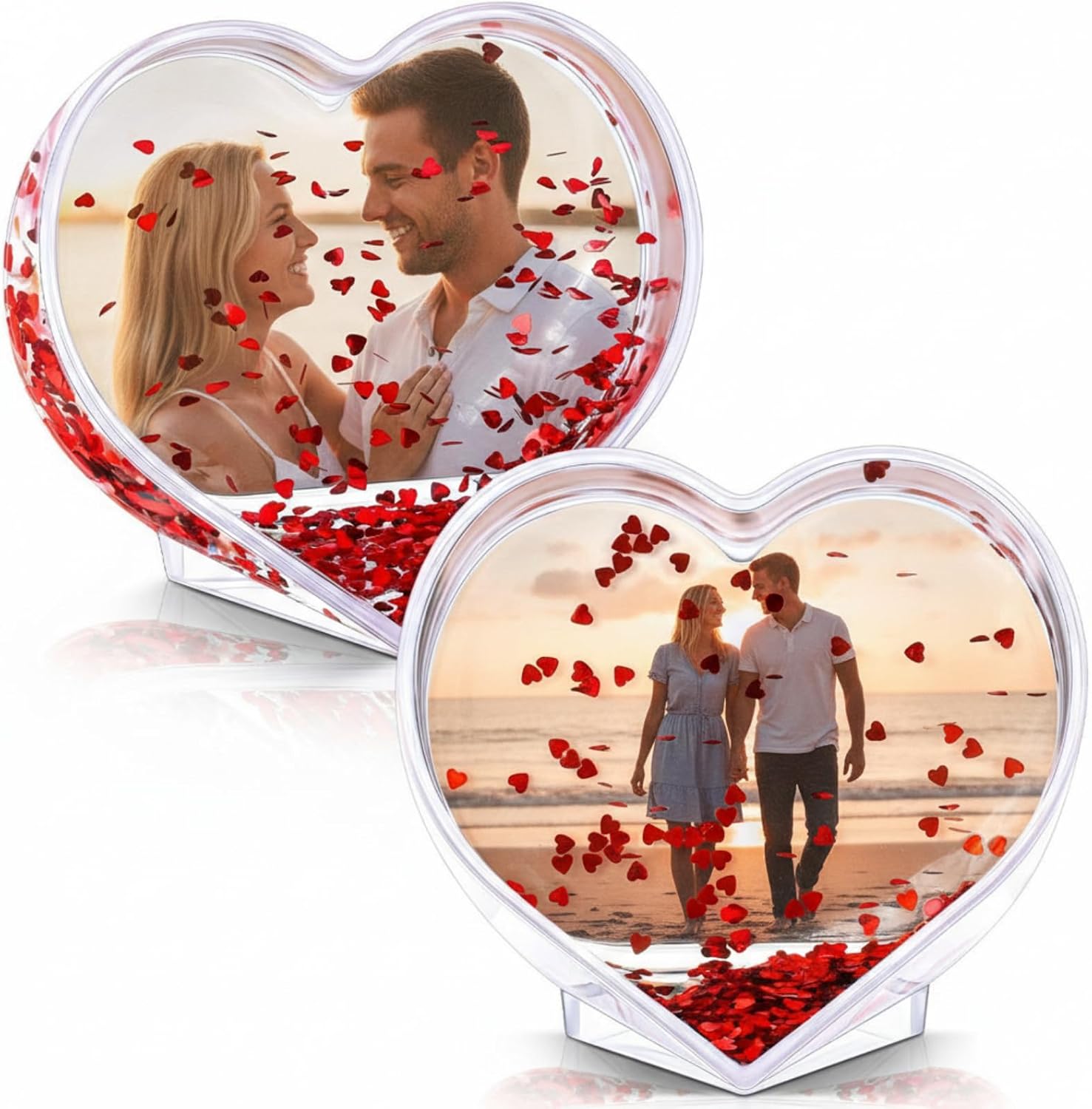 Amazon.com - CroBlissful 2 Pcs Glitter Liquid Picture Frame 3.54'' x 3. ...