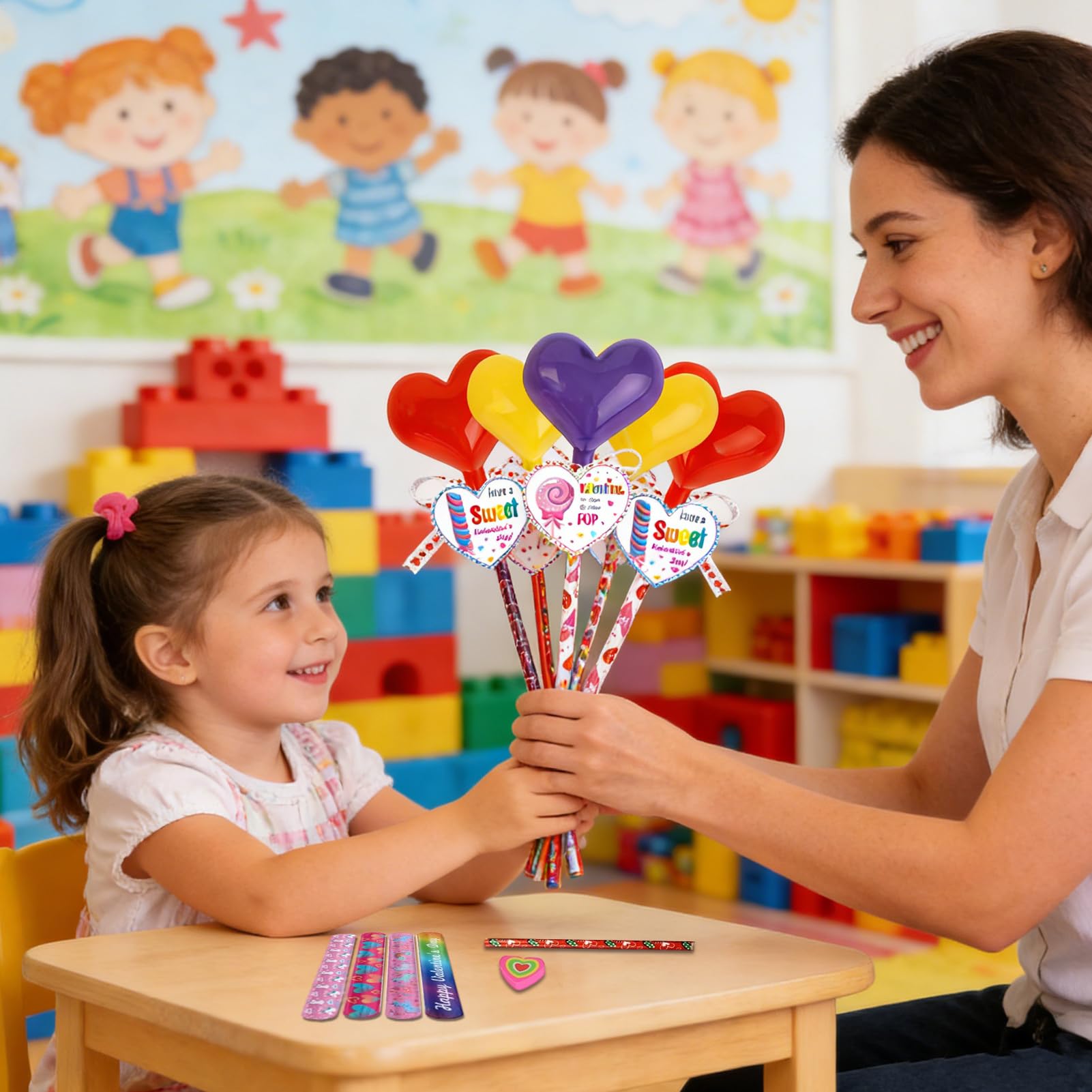Artykuły Papiernicze Na Walentynki Świąteczne Artykuły Szkolne Z Naklejkami | Akcesoria Na Walentynki Dla Dzieci Do Klasy Dla Chłopców, Dziewcząt, Uczniów, do Domu, Szkoły, Biura, na Przyjęcia i T