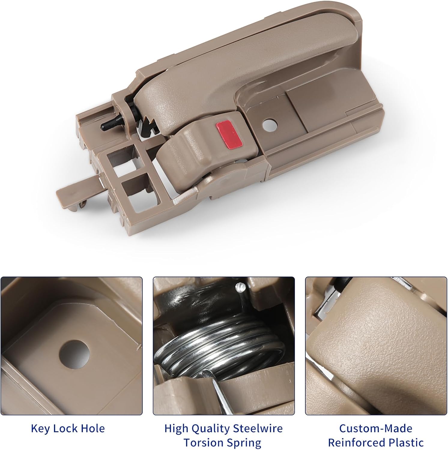 Interior Door Handle Set Compatible with 2003-2008 Toyota Corolla, 2005-2015 Toyota Tacoma, 2003-2008 Pontiac Vibe,Front or Rear, Driver and Passenger Side Beige