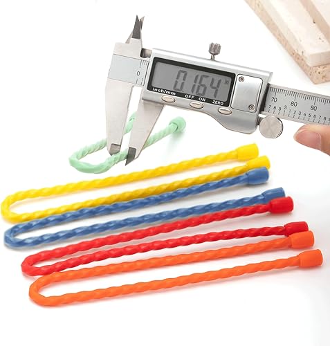 Miniatura 7 de Gesipor 10 bridas de silicona de 18 pulgadas  Bridas reutilizables de goma con núcleo de acero flexible para empaquetar y sostener, ataduras