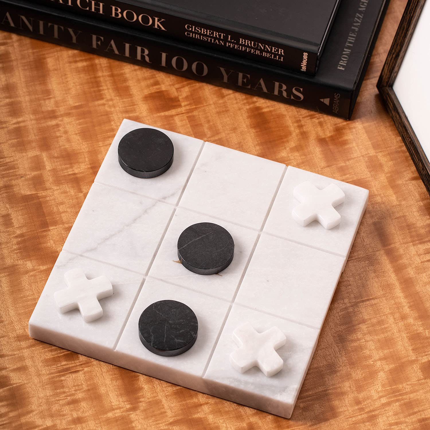 Amazon.com: Handcrafted Genuine Cararra Marble Modern Design Tic Tac Toe  for Living Room Décor and Tabletop Game for Families and Game Night with  Custom Personalization : Toys & Games