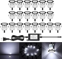 Vista 42 de Kit de luces LED de bajo voltaje para cubierta de acero inoxidable, impermeable, empotradas, para terrazas de madera, escaleras, jardín, patio