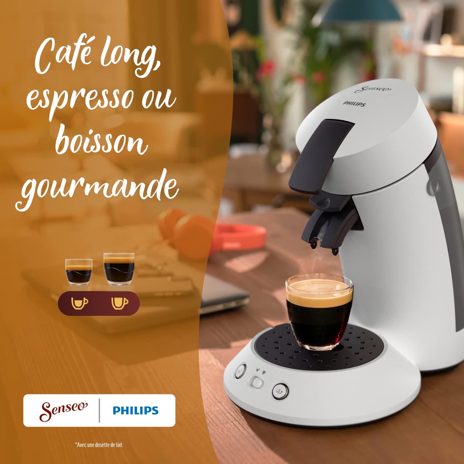 Senseo Café au lait 160 dosettes café | Lot de 10 x 16 dosettes - Intense et crémeux
