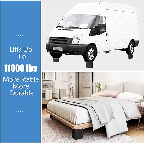 Miniatura 2 de Jeethemy Elevadores de cama, elevadores de muebles para escritoriosofámesasilla, elevación en alturas de 3 o 5 pulgadas y soporta hasta 11000