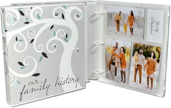 UniKeep Family History Records Organizer Case with Binder Rings (Poly Ring, Tree, 1.5 Inch Spine)
