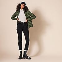 Vista 5 de Yaxa Essentials Women's Lightweight Long-Sleeve Water-Resistant Packable Puffer Jacket (Available in Plus Size)