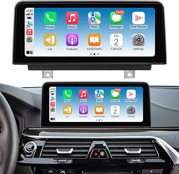 شاشة لمس لاسلكية CarPlay/Android Auto مقاس 10.25 بوصة لسيارات BMW الفئة 3/4 F30/F31/F32/F33/F34/F35/F36 2013-2015 مع نظام NBT، وجهاز استقبال راديو السيارة، والوسائط المتعددة، والبلوتوث، وستيريو السيارة