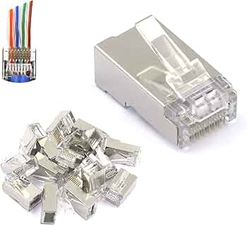 CORNING Cat5e RJ45 FTPシールド付き コネクタ 100個 CORNING Cat5e RJ45 FTPシールド付き コネクタ 100個 CAT5E FTP