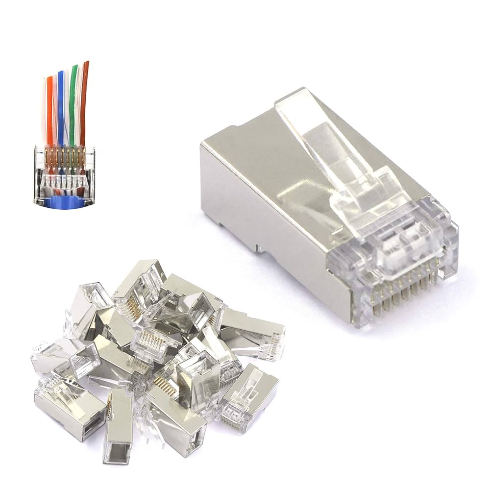 Cat6 カプラー RJ45 Cat6 シールド付き 25個 イーサネット Amazon.co.jp: VCE 貫通式 RJ45コネクタ 25セット CAT6 CAT5E