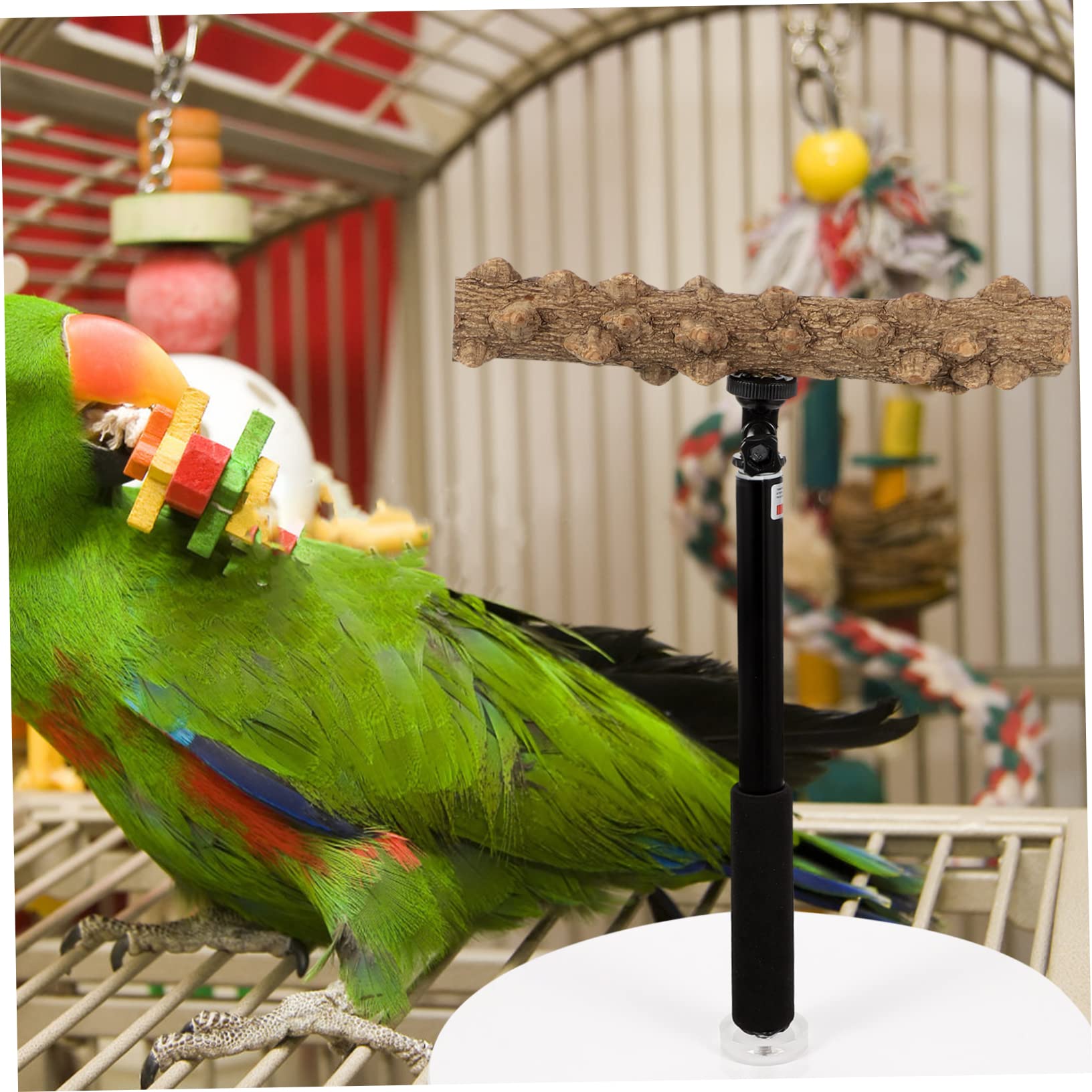 Happyyami Perca para Loros Soporte para Juegos De Pájaros Tenedor Juguete De Madera para Pájaros Accesorios para Jaulas De Periquitos Juguete para Soportes para