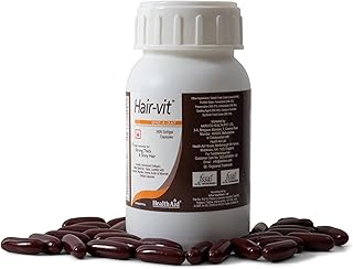 Sponsored Ad - HealthAid Hair-Vit with Biotin, Zinc, Folic Acid, Fibre & Multivitamins | Hair Supplement for Men & Women | Supports Stronger, Thicker & Shinier Hair | 90 Softgel Capsules