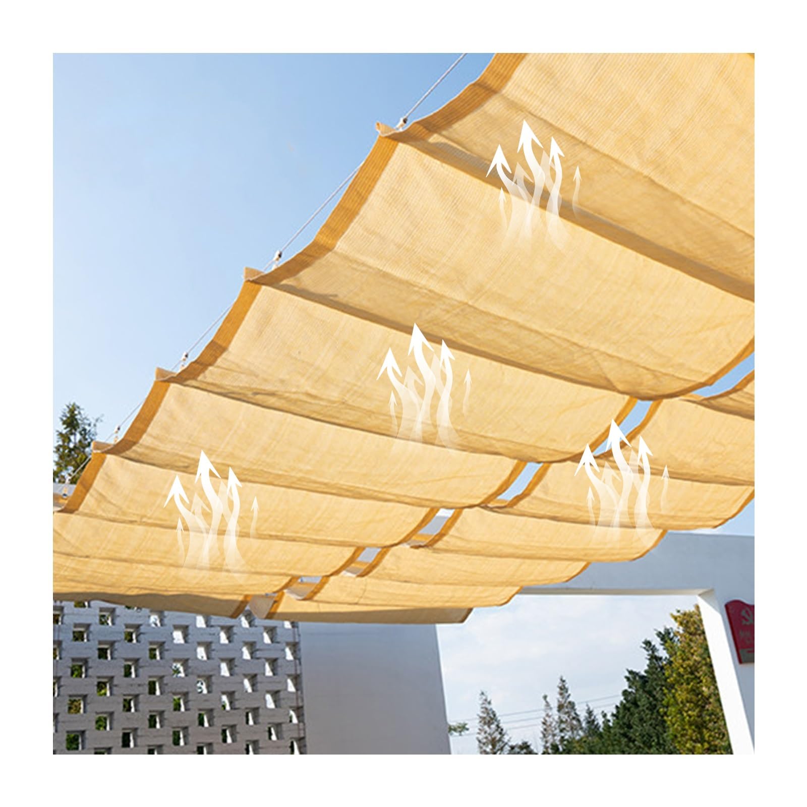 Toldo resistente a los rayos UV para cenas al aire libre en terrazas y patios