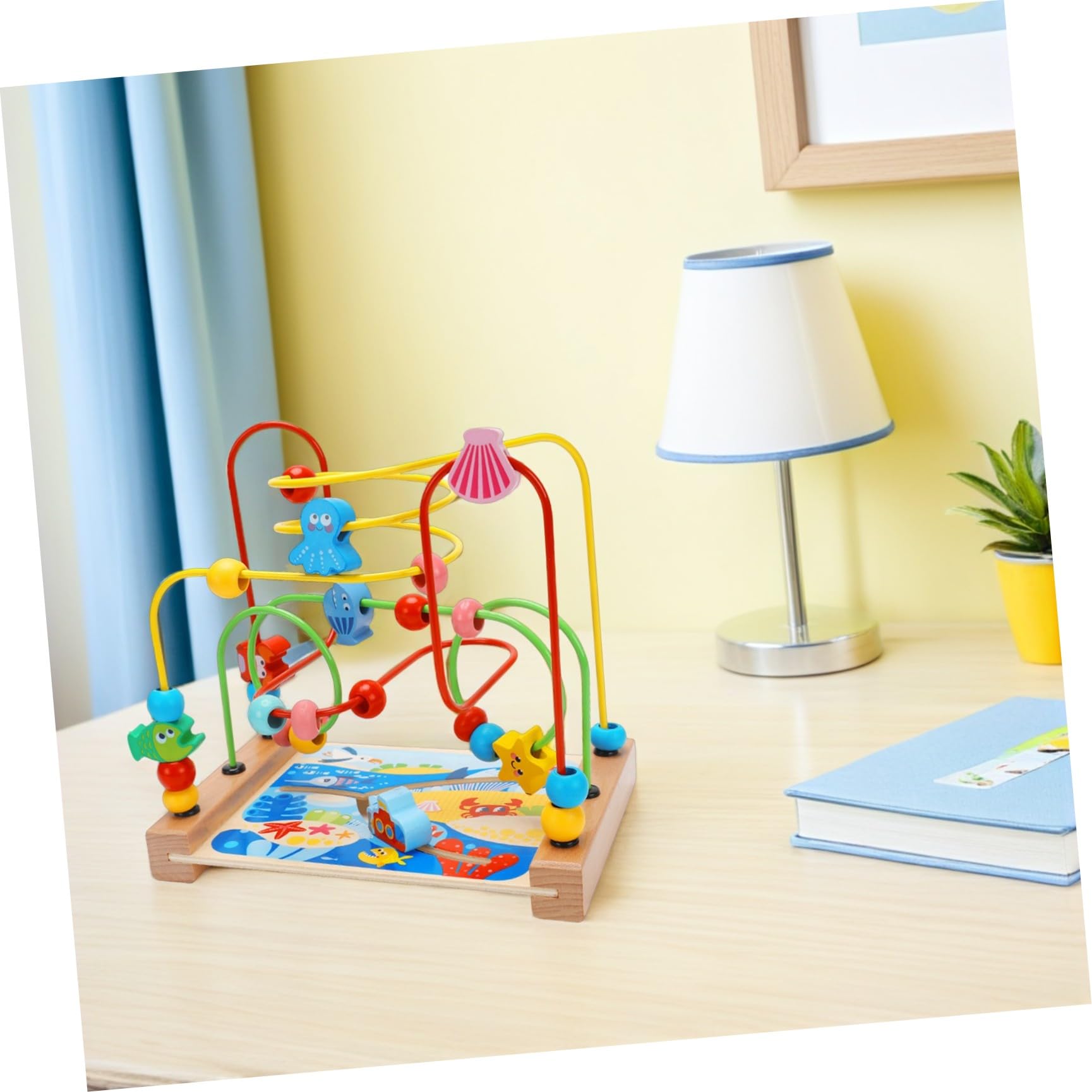 ORFOFE Giocattoli Montessori Bead Maze Roller in Legno per Bambini | Giocattoli Sensoriali, Giochi Interattivi per Festa di Compleanno e Back To School Party