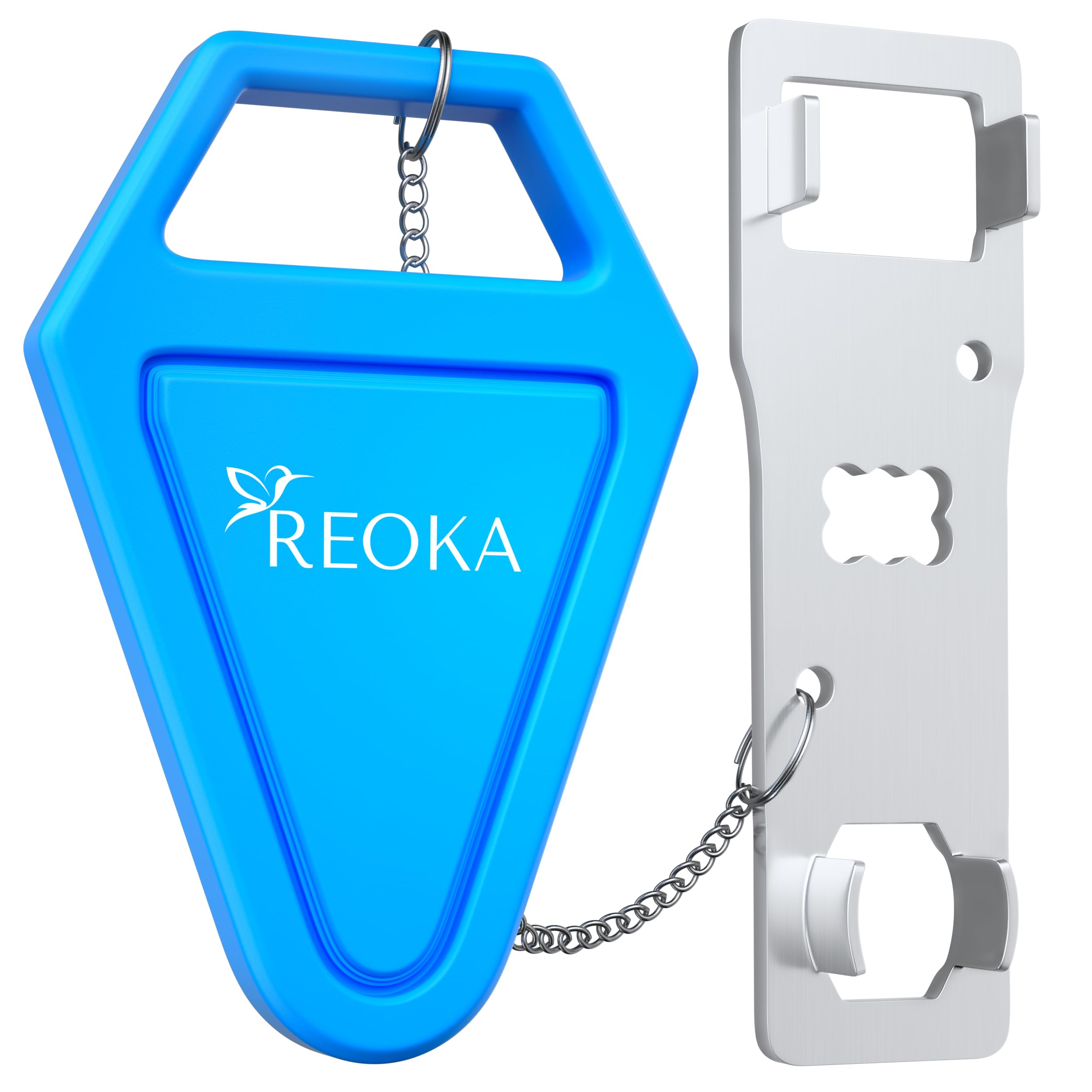 REOKAPortable Door Lock Door Lock Security, Heavy Duty Door Locks for Bedrooms, Travel Lock, Hotel Door Locks for Travelers, Bedroom Home Apartment Doors Safety Lock, Door Latch Security Room & Chain