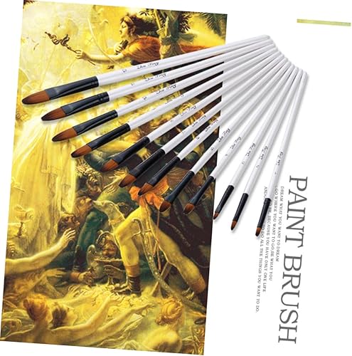 Miniatura 8 de TEHAUX Trajes para niños, juego de 12 piezas, pincel de pintura en miniatura, pinceles de pintura facial, pinceles de detalles finos, cepillo