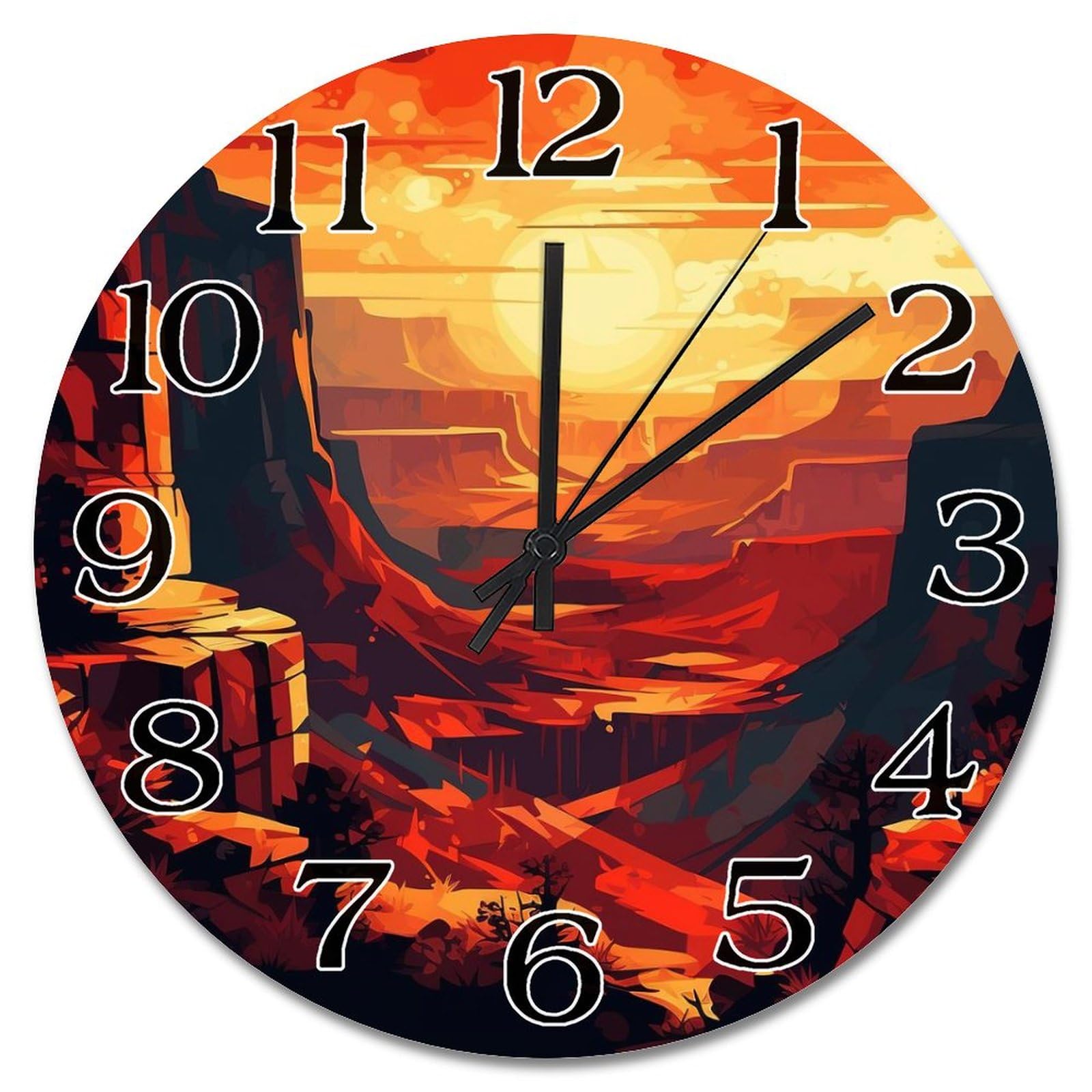Horloge murale salon et bureau Grand Park ronde 38 cm design haut de gamme