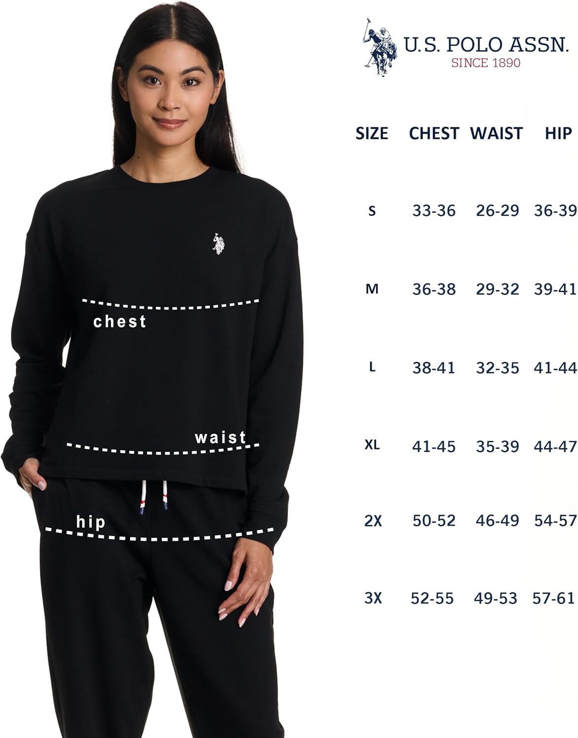 U.S. Polo Assn. Women's 2-Piece Lounge Pajama Set Valentines Gifts for Her - Image 6