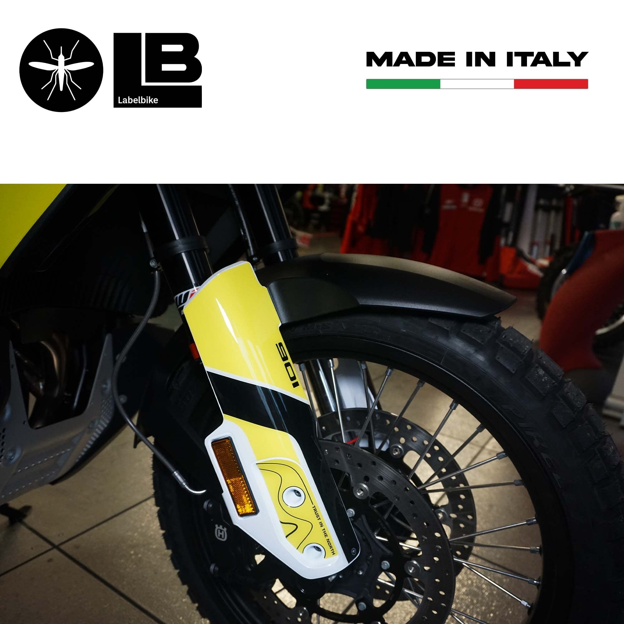 Labelbike 3D Fork Stickers For Husqvarna Norden 901 2024 - Protective Decals, Made In Italy