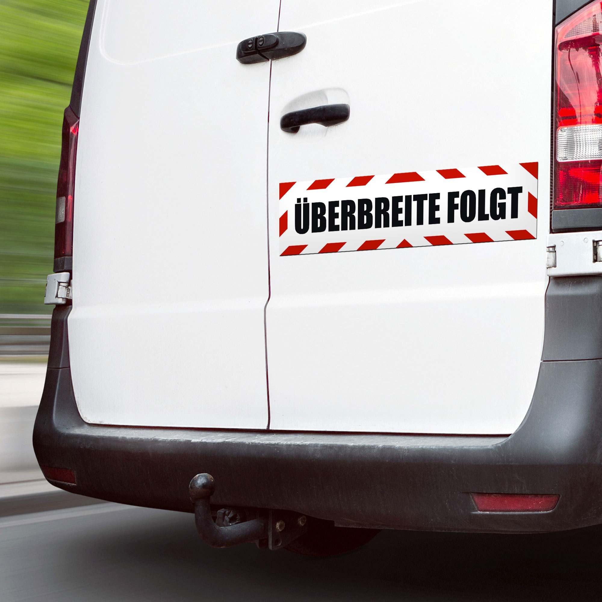 Magnetschild Überbreite Folgt Auto Großraumtransport Magnetfolie Wetterfest Magnetisch 60 x 16 cm Reflektierend
