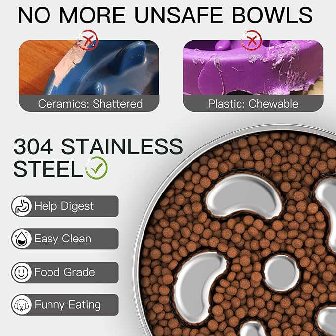 Slow Feeder Dog Bowl