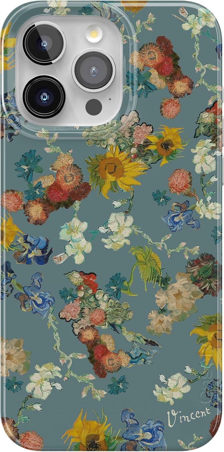 Casely iPhone 15 Pro Max Case | Van Gogh | Vincent's Flowers | Compatible with MagSafe | Classic Ultra Slim Design