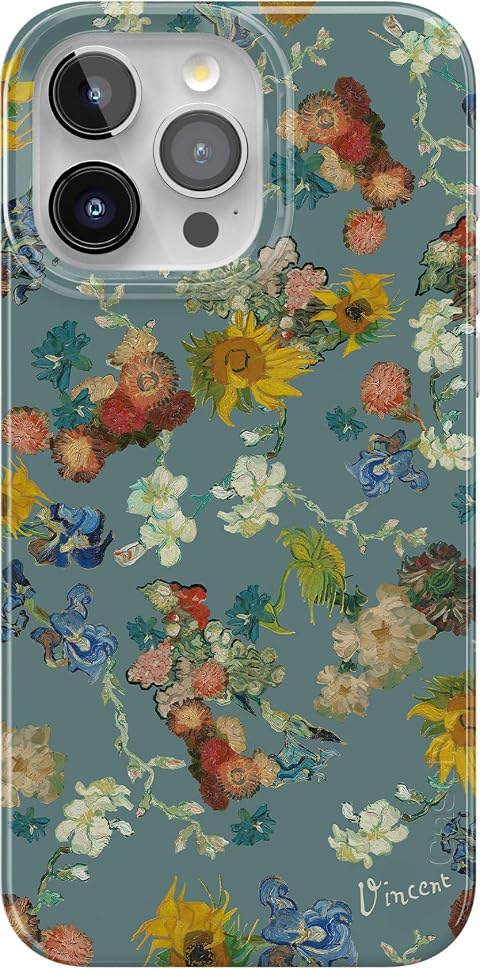 Casely iPhone 15 Pro Case Van Goghs Flowers The Van Gogh Museum 50th Anniversary Classic Case Compatible with