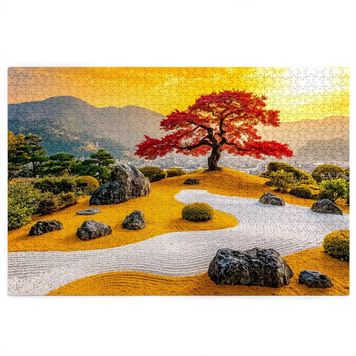 Puzzle 5000 elementów, krajobraz, zachód słońca, 5000 elementów, drewniane puzzle dla dorosłych, trudna łamigłówka, gra logiczna dla całej rodziny, dekoracja pokoju, prezenty dla kobiet A-10