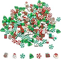 Vista 4 de 100 piezas de cuentas de arcilla polimérica Heishi espaciadoras mixtas, suministros para hacer pulseras, pendientes, collares de bricolaje