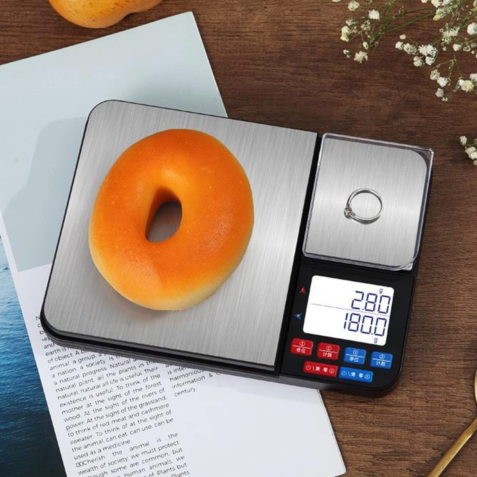 Ulepszona waga platformowa o udźwigu 10 kg, platformy z dokładnością, łatwy do odczytania wyświetlacz cyfrowy, podświetlenie(Battery)