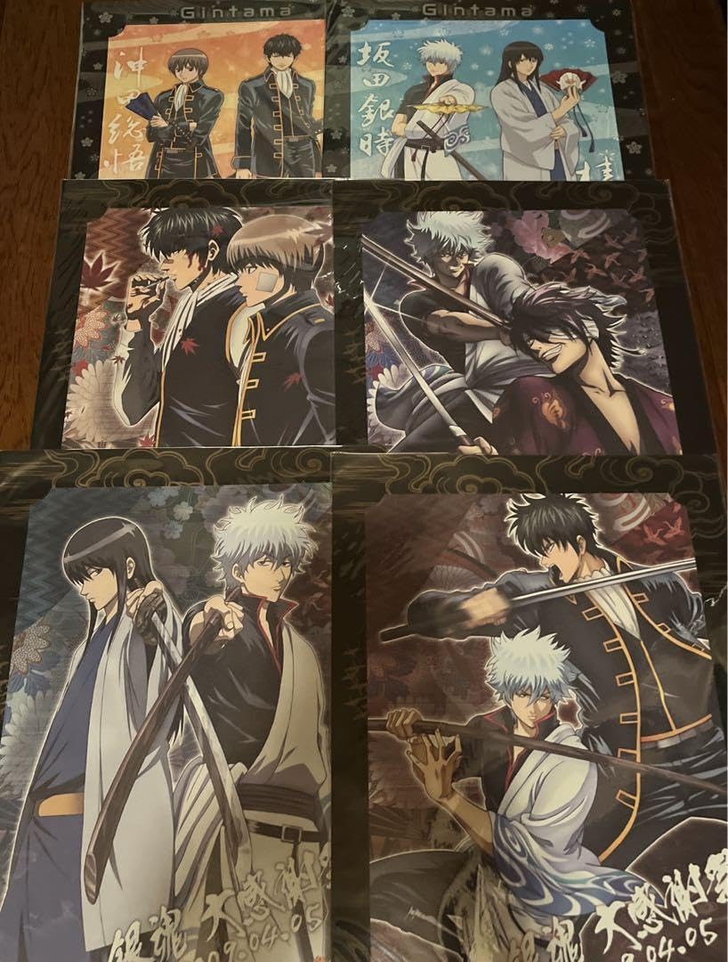 銀魂 色紙art 箔押し レア 5種セット 銀時 土方 高杉 沖田 神威 銀魂 色紙art 箔押し レア 5種セット 銀時 土方 高杉 沖田 神威