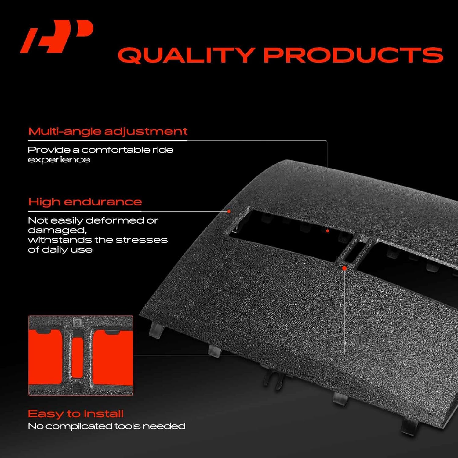 A-Premium Center Dash Vent Compatible with Nissan Versa 2007-2012, Front Upper, Black