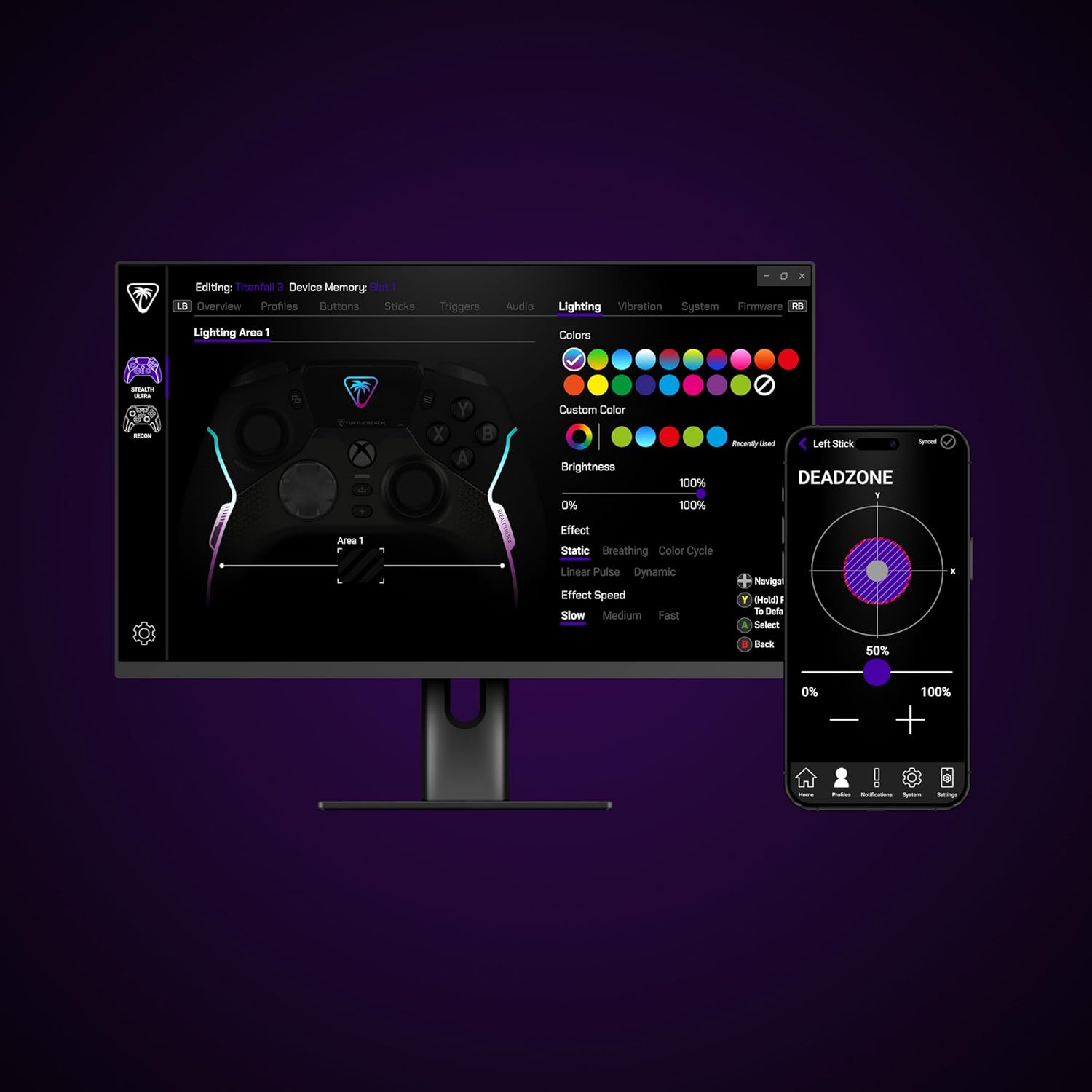 Turtle Beach Stealth Ultra High-Performance Wireless Gaming Controller Licensed for Xbox Series X|S, Xbox One, Windows PC, Android - LED Dashboard, Rapid Charge Dock, RGB Lighting, Bluetooth, Black - Image 10