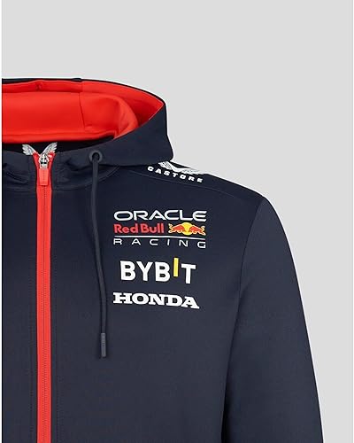 Miniatura 4 de Red Bull Racing F1 Team 2023 - Sudadera con capucha y cremallera completa para hombre, Noche estrellada