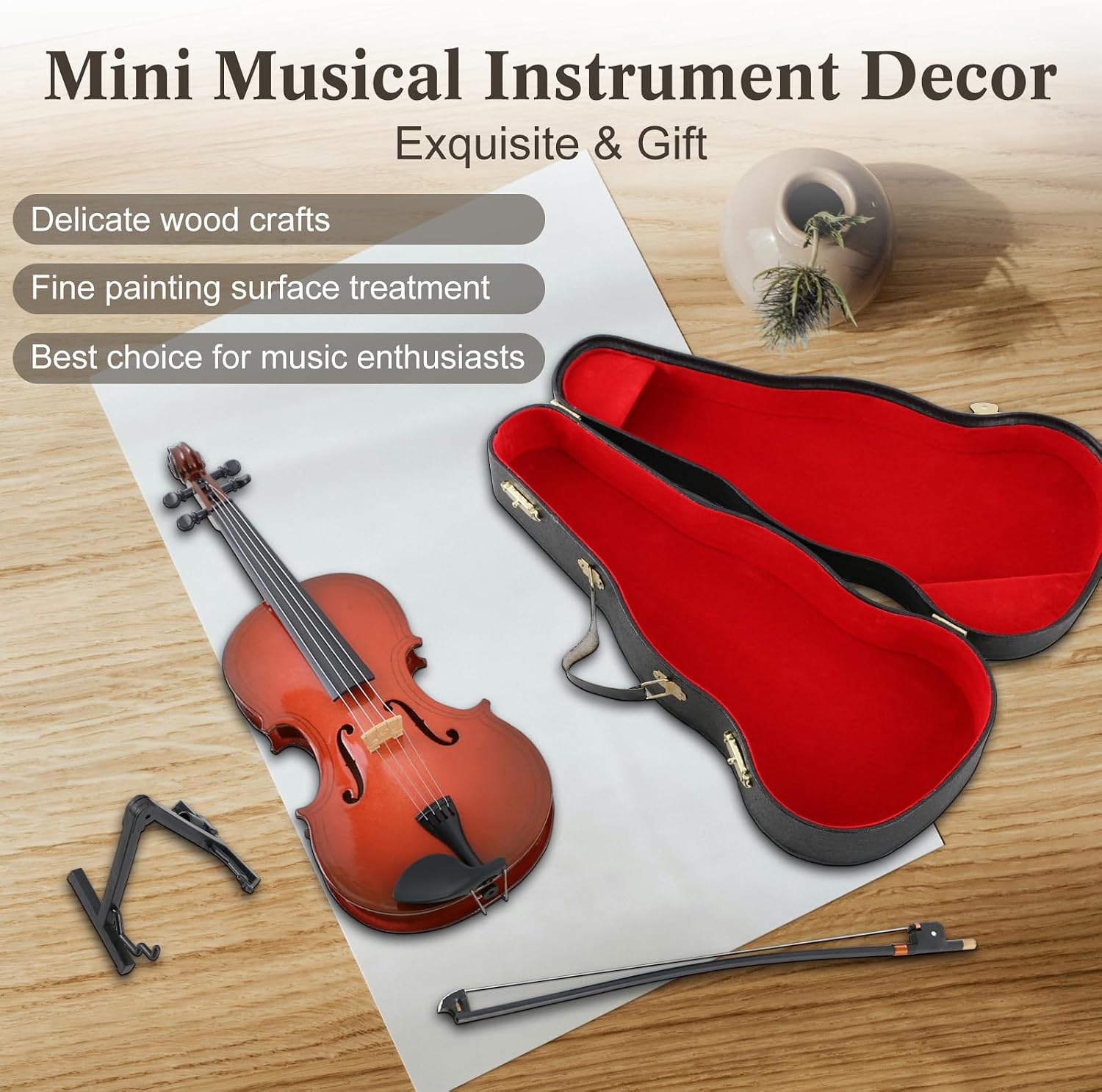EASTROCK 9.8inch Miniature Violin Model image 3