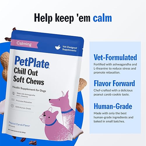 Miniatura 5 de PetPlate Chill Out - Suplemento de apoyo calmante y relajante para perros, ingredientes orgánicos y de grado humano, incluye ashwagandha y